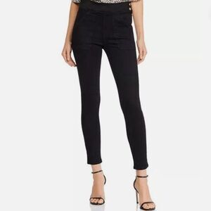 FRAME Le Francoise Skinny Jeans Film Noir Black Side Zip Size 30